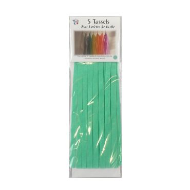 Guirlande 5 tassels - Vert d'Eau Guirlande 5 tassels - Vert d'Eau