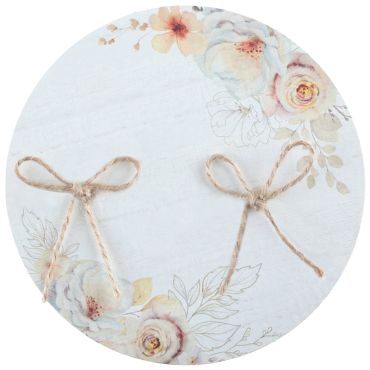 Porte-alliances design floral avec nœuds de corde naturelle | jourdefete.com Porte-alliances design floral avec nœuds de corde naturelle | jourdefete.com