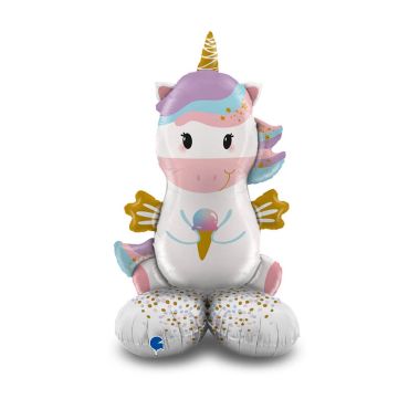 Une jolie licorne tenant une glace pour un anniversaire de jeunes filles | jourdefete.com Une jolie licorne tenant une glace pour un anniversaire de jeunes filles | jourdefete.com