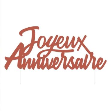 Top Gâteau - Joyeux Anniversaire - Collection Terracotta | jourdefete.com Top Gâteau - Joyeux Anniversaire - Collection Terracotta | jourdefete.com