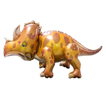Ballon dinosaure 3D Triceratops orange 95x50 cm pour événement festif | jourdefete.com