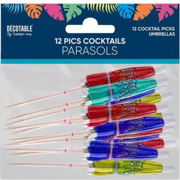 Pics cocktail tropicaux en forme de parasols colorés pour décoration festive | jourdefete.com Pics cocktail tropicaux en forme de parasols colorés pour décoration festive | jourdefete.com