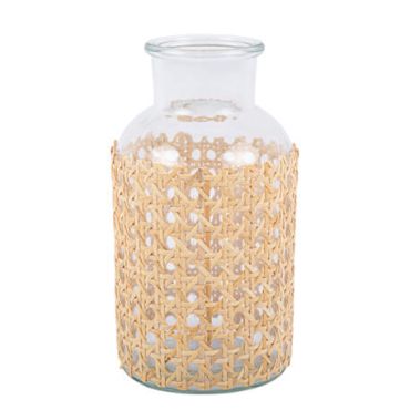 Vase en verre et son cannage naturel | jourdefete.com Vase en verre et son cannage naturel | jourdefete.com