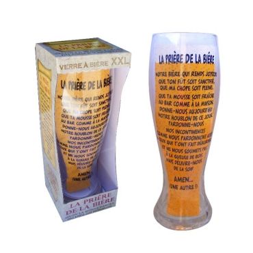 Verre à Bière Géant - "Prière de la Bière" Verre à Bière Géant - "Prière de la Bière"