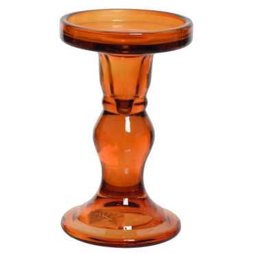 Bougeoir en verre Terracotta - 14 cm | jourdefete.com