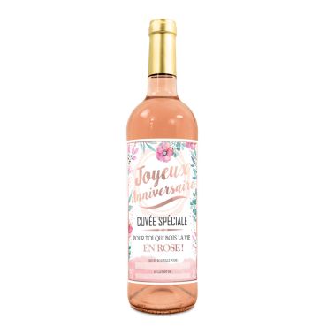 Vin Rosé Joyeux Anniversaire, cuvée spéciale pour célébrer en rose | jourdefete.com Vin Rosé Joyeux Anniversaire, cuvée spéciale pour célébrer en rose | jourdefete.com