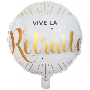 Ballon Helium Rond - Vive la Retraite - Elegant | jourdefete.com Ballon Helium Rond - Vive la Retraite - Elegant | jourdefete.com