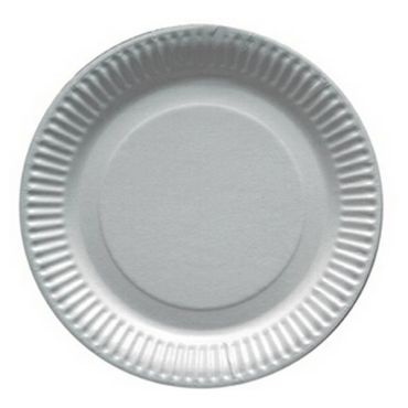 Lot de 50 assiettes en carton ronde de 23 cm blanches, idéales pour repas en extérieur | jourdefete.com