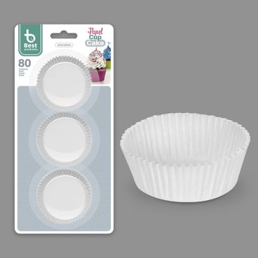 80 moules à cupcake en papier blanc pour pâtisseries maison | jourdefete.com 80 moules à cupcake en papier blanc pour pâtisseries maison | jourdefete.com